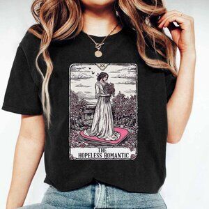 Hopeless Romantic Tarot T-Shirt, Bookish Valentine Graphic Tee